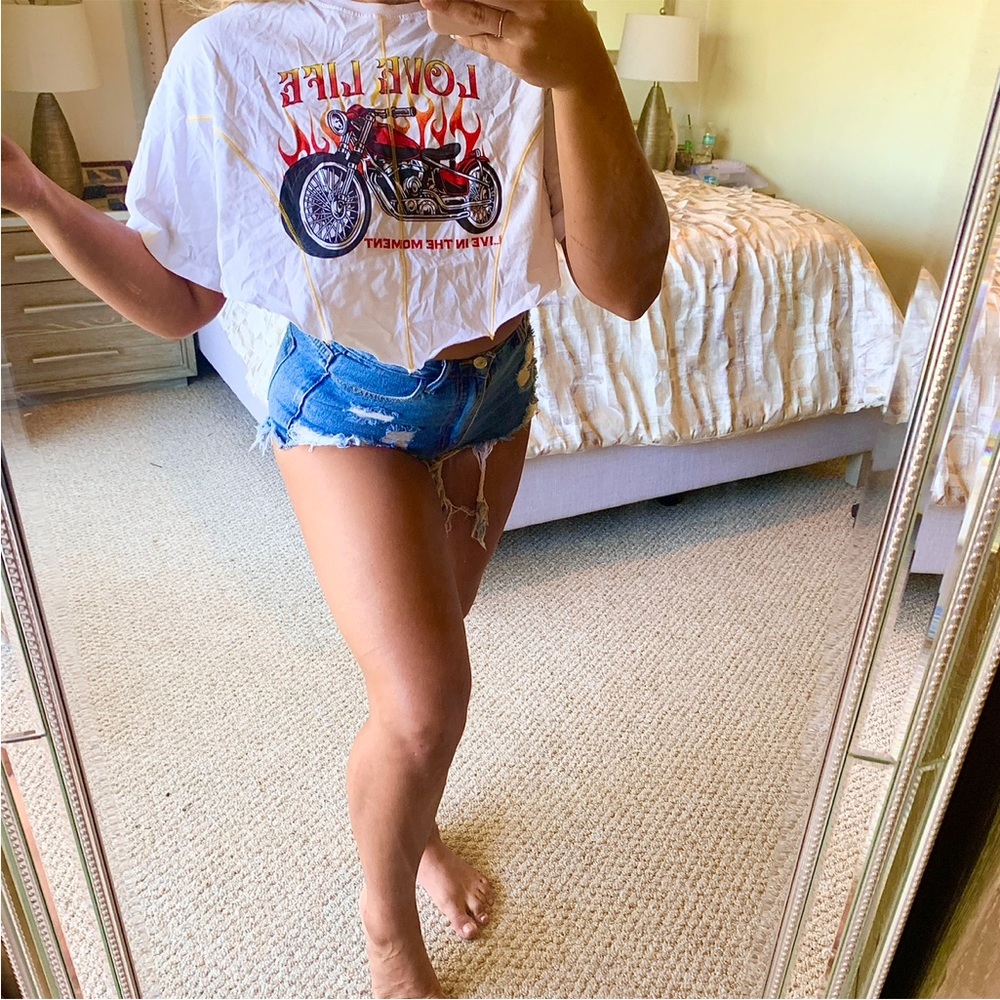 NWT Motorcycle Crop Top 046